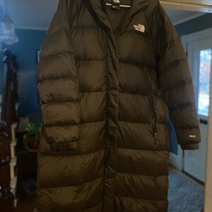 The North Face Black Long Down Jacket
